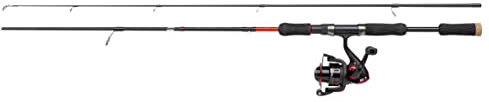 Abu Garcia Cardinal X Spinnruten- und Rollen-Combo - Spinnfisch-Setup für Forelle, Barsch, Lachs, Hecht, 1.83 m |5-25 g, Black/Red