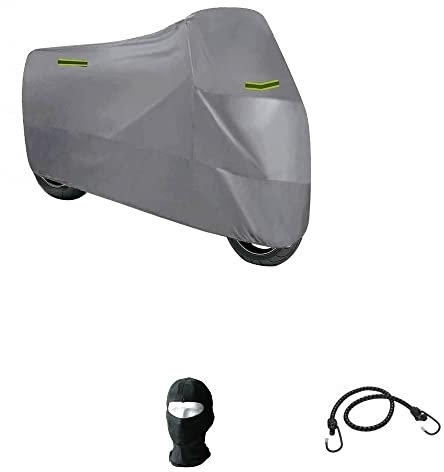 Compatible con Peugeot Geopolis 250 - Funda para moto y scooter con parabrisas y baúl impermeable de nailon - Cubierta universal - Talla 295 x 105 x 127 cm - Funda antilluvia
