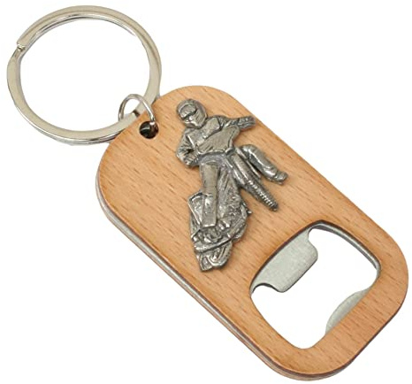 Speedway Keyring Bottle Opener Wooden Stainless Steel Key Chain Gift 340