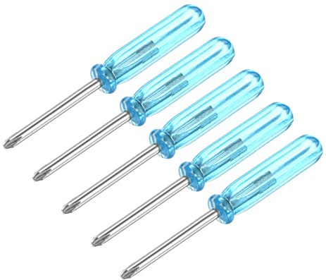 sourcing map 5 Stk Mini Kreuzschlitz Schraubendreher, 2,0mm Kreuzschlitz, 45mm Länge für die Reparatur kleiner Geräte