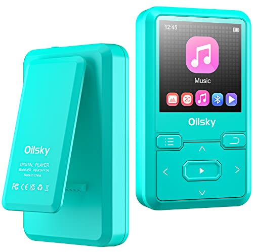 Clip MP3 Player Bluetooth 5.0, Tragbare Musik-Player mit 32GB internen Speicher, UKW-Radio, E-Book, Schrittzähler, Sprachaufzeichnung und Unterstützung für bis zu 128 GB TF/Micro SD-Karte