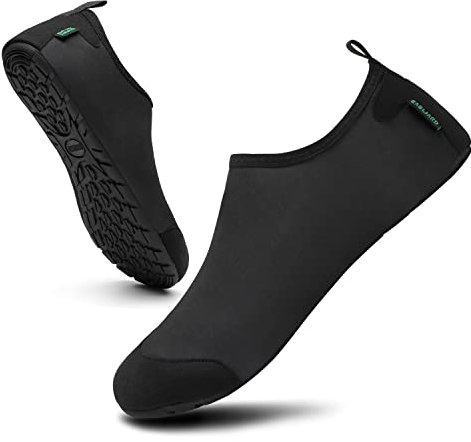 SAGUARO Badskor dam aquaskor herr ventilerande vattenskor unisex snabbtorkande storlek 36–47, svart, 46/47 EU