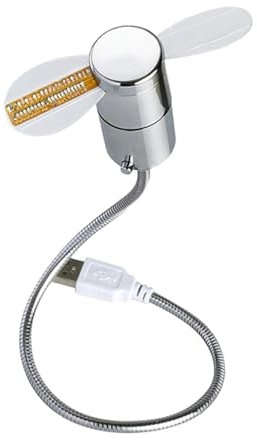 Colcolo USB-Uhr-Lüfter, Echtzeituhr, Plug-and-Play, geringer Stromverbrauch, Temperaturanzeige, Lüfter für Desktops, Duale Temperatur