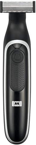 Melissa House of Barber 16680054 Cortabarbas multifunción, Recargable, cabezal de afeitado flotante, 4 peines de sujeción, 60 minutos de funcionamiento, cable de carga USB incluido, Negro
