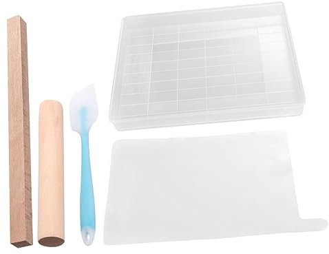 OKUMEYR 5pièces Moules à Nougat Silicone pour DIY Ustensiles De Pâtisserie Sécurisés Silicone Et PP Moules Faciles à Nettoyer Et Adaptés Fabrication Maison