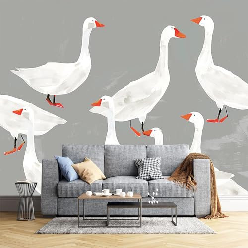 JEDTAKCT 300X210Cm Seidetapete Abstrakte Ganstapete Elegance Tapete Im Ölgemälde Tiere Design Tapete Wandtapete Wohnzimmer Schlafzimmer Flur Strukturtapete