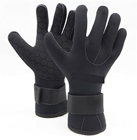 Tauchhandschuhe, 3mm 5mm Neopren Tauchen Winter Beheizte Handschuhe for Männer Frauen Taucher Neoprenanzug Schnorcheln Kanu Spearfish Unterwasserjagd Handschuh zum Tauchen, Angeln, Schnorcheln, Surfen