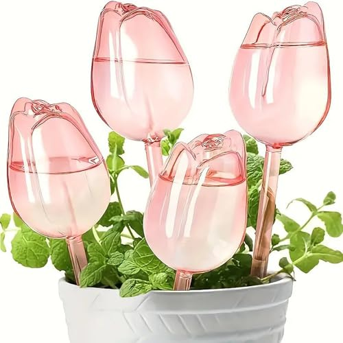 4 Piezas Bebedero de Plantas, Bola De Riego Plantas, Dispositivo Riego Automático, Bolas de Riego para Plantas, Riego para Interior y Exterior, para Plantas Interiores y Exteriores