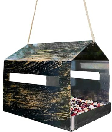 Acunny Alimentadores para pájaros al aire libre, Distribuidor reforzado para pájaros resistentes | Decoraciones de jardín colgantes para balcón, terraza, parque, estanque y árboles – Camping, patio y