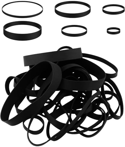 30 Stück Gummibänder in verschiedenen,6 Größen schwarze elastische Bänder,taktisches Gummiband,gemischte Anzahl, strapazierfähiges Gummiband,dicke,breite schwarze Gummibänder zum Wandern,Camping