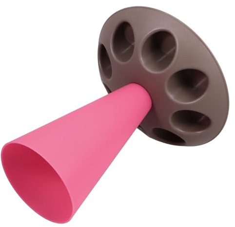 MOTHNUR Pastry Bag Holder Stand 8-Slot Plastic Nozzles Organizer Baking Tool Holder for Cake Decorating and Icing Bag Filling in Rose Red