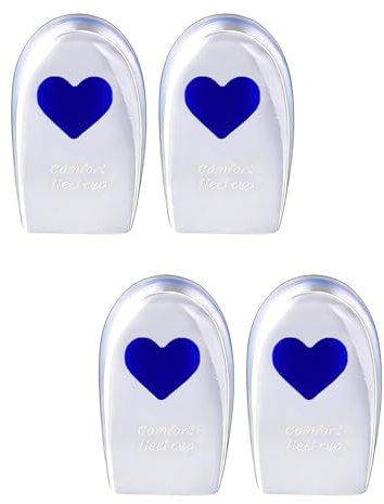 xiluuyou 2 Pairs Gel Heel Cups, Gel Heel Pads for Cushion Comfort | Silicone Pads, Heel Cushion Pads with Shock Absorbing Support for Women Men (Size 41-45)