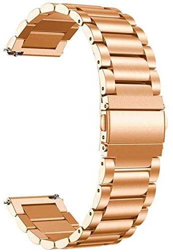 RuenTech Band Kompatibel mit Garmin Vivoactive 4s/Vivomove 3S Armband Ersatzarmband für Venu 3S/Venu 2S/Forerunner 265S/255S Smartwatch Armbänder Zubehör (Roségold)