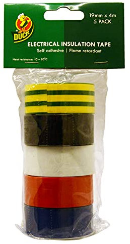 Duck Tape Cinta aislante eléctrica multipack de 19 mm x 4 m