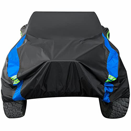 Avecrew Funda Impermeable para Jeep Wrangler de 2 Puertas, Todo Tipo de Clima, Cubierta de Lluvia para automóviles, Exterior Completo para Jeep Covers Compatible con JK JL TJ YJ CJ