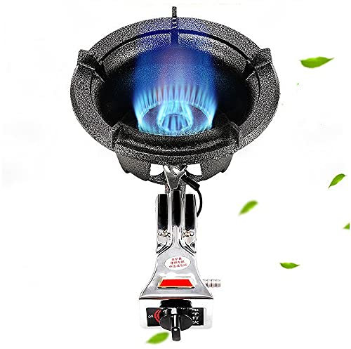 Premium Camping Gasherd Gaskochfeld 20KW Gusseisen Winddichter Brenner Großer Gaskochring Outdoor Camping Propangas Catering [Energieklasse A] (Color : 25CM)