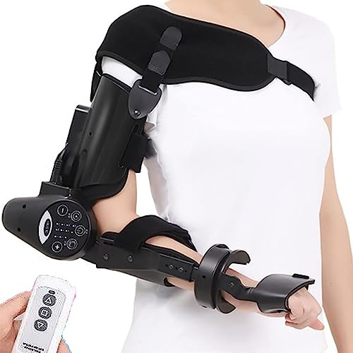 JOSBY Elektrisches Ellenbogengelenk-Rehabilitationsgerät, Armtrainer mit aufklappbarer Ellenbogenstütze, drahtlose intelligente Tastensteuerung, präzise Steuerung des Streck- und Beugewinkels