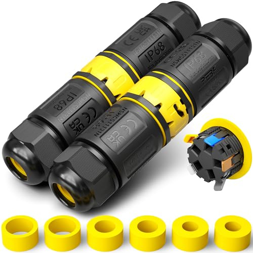 Connettore per cavo PEBA ® impermeabile Connettore per cavo impermeabile innestabile IP68 a 5 pin, connettore rapido per cavo con spina e presa per diametro del cavo Ø4-12mm, scatola di giunzione per