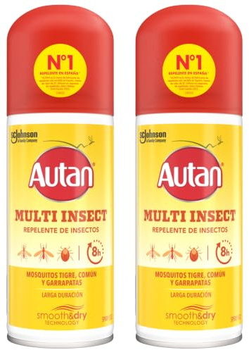 Autan Multi Insectos Spray Repelente contra Mosquitos hasta 8 horas 2x100ml