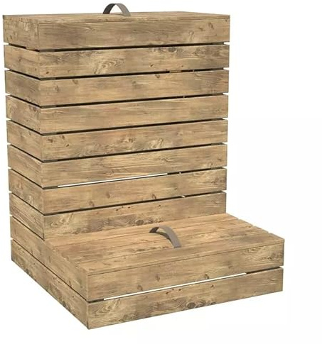 Forest Style Composteur en Bois traité 79 x 81 x 100 cm AltoL - 320L - Cerland