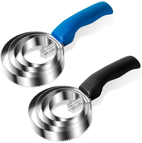 MetVot Spiralstriegel 2 Stück 4 lagig Federstriegel Pferdebürste 4 Ringen Doppelseitiger Striegel für Pferde