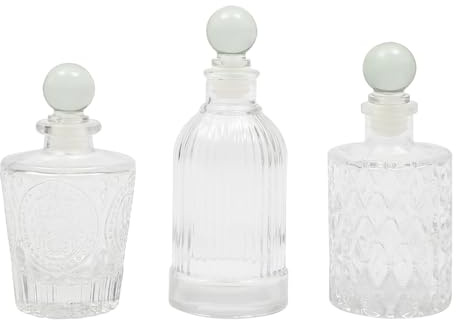 3 Soda-lime Glass Bitters Bottles,Vintage Glass Bitter Bottles, for Cocktail Whiskey Mixing Drinks Dispenser with Cork Stainless Steel Dash,130ml/150ml/200ml,for Store Bitters, Syrup, Tonics