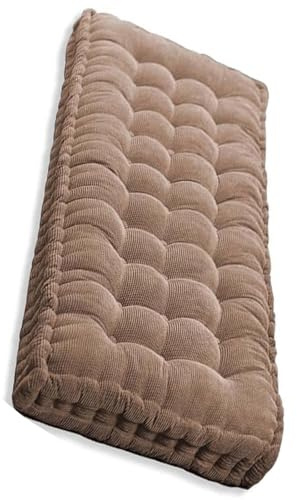 uyeoco Sitzkissen Bank Outdoor, Bankauflagen mit Bezug, Bankkissen Waschbare, Rutschfestes Sitzpolster Outdoor, Sitzauflage Bank Viele Farben und Größen Zur Auswahl(Coffee Color,100x50cm)