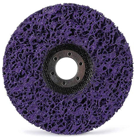 SZTVECFW Disco abrasivo Poly Strip da 125 mm, sverniciatore, Pulito, for smerigliatrici angolari durevoli, Auto, Camion, motociclette, Come Mostrato
