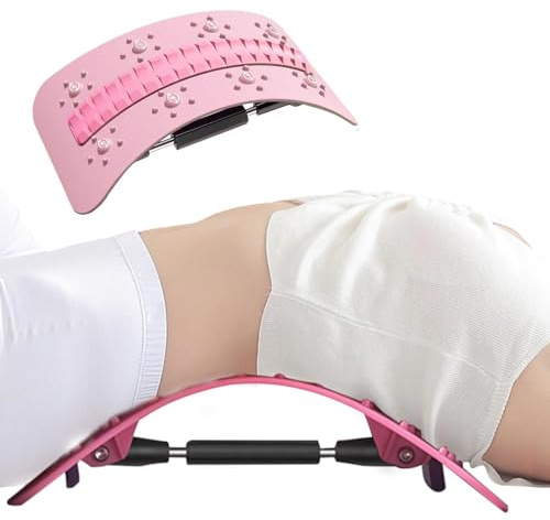 Soporte de estiramiento de espalda, tabla de galletas lumbar, descompresor de columna ajustable, dispositivo de soporte lumbar, tabla de agrietamiento de espalda, soporte de columna vertebral para el