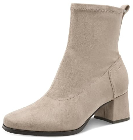 Tamaris Comfort Damen Stiefeletten Spitz mit Blockabsatz, Grau (Grey), 40 EU