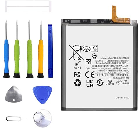 ERYNK EB-BS918ABY Batterie de rechange avec kit d'outils pour Samsung Galaxy S23 Ultra SM-S918B, SM-S918B/DS
