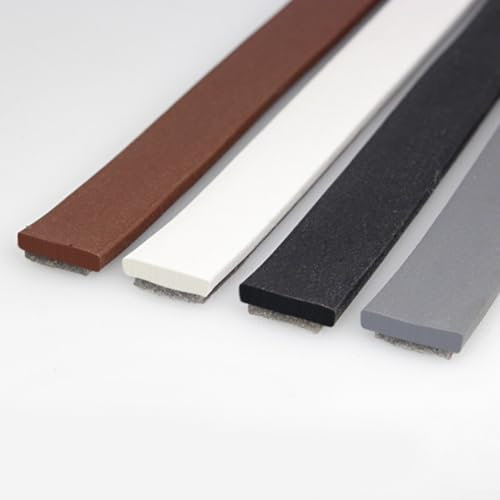 Schalldämmende Silikondichtung für Türen und Fenster, diebstahlsichere und staubdichte Lösung (I (12 m x 9 mm x 2 mm), Braun)