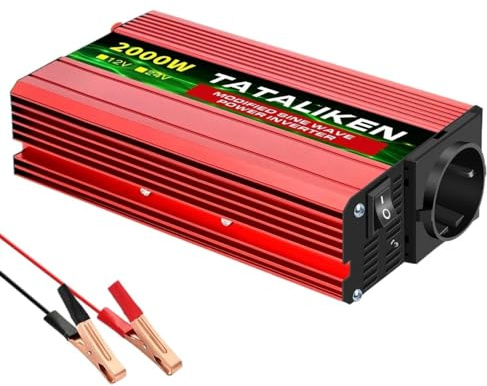 Inverter Auto Convertitore di potenza a onda sinusoidale modificata da DC12V a AC 220V, tensione 1500W-3000W, 50Hz, trasformatore solare for auto(12V 2000W 50HZ)