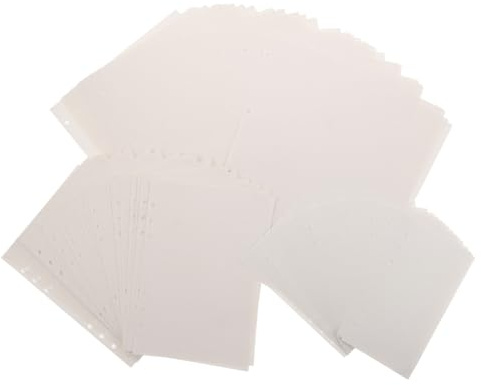 OSALADI Bücher Blanko Nachfüllpapier Journal Refills Ringbuch Einlagen Weiß Lose Notizbuch Planer Ersatz für Büro Studium Zeichnen