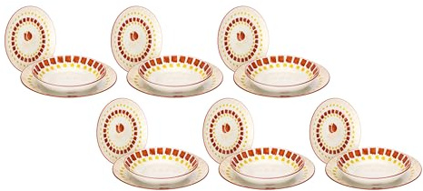 THUN - Set Piatti 18 pezzi con Tulipani, D20,5 / D27 / D19
