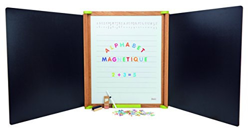 Jeujura - 8799-Tableau en Bois-Grand Triptyque en Bois - Magnetique