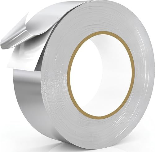 ELK Aluminum Foil Tape - 3.25 Mil Industrial Grade Adhesive - Ideal for HVAC Sealing, Patching, Metal Repairs, Hot and Cold Air Ducts - Premium Quality Pipe Tape (1.88 in x 150 ft)