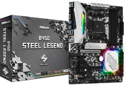 ASRock B450 Steel Legend AMD B450 Emplacement AM4 ATX Noir
