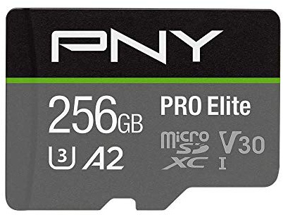PNY 256GB PRO Elite C10 U3 V30 A2 microSDXC Flash-Speicherkarte