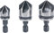 KM 70052 - Set di punte per svasatore, HSS, attacco 6,3 mm, 12-16 - 19 mm, 3 pezzi