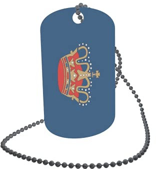 U24 Dog Tag Erkennungsmarke ID Tag an Kette Flagge Fehmarn Alu 30 x 50 mm