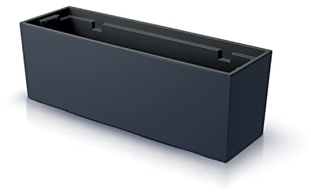 Prosperplast Urbi Case Blumenkasten mit Innentopf für Innen- und Außenbereich Rechteckig Blumentopf UV-beständig (580x180x195mm, Anthrazit)