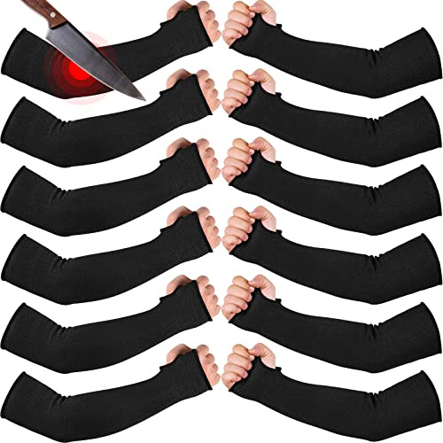 JaGely Level 5 Cut Resistant Sleeves with Thumb Hole 18 Inches Arm Protection Sleeve Farmer Gardening