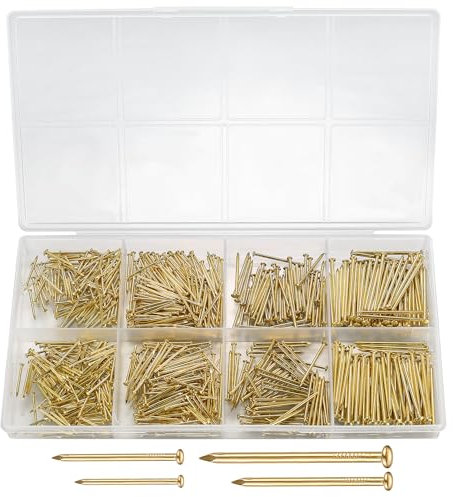 720 Pezzi Assortimento di Chiodi, Chiodi per Muro per Appendere Quadri da Parete, Lavorazione Legno, Cartongesso e Pino