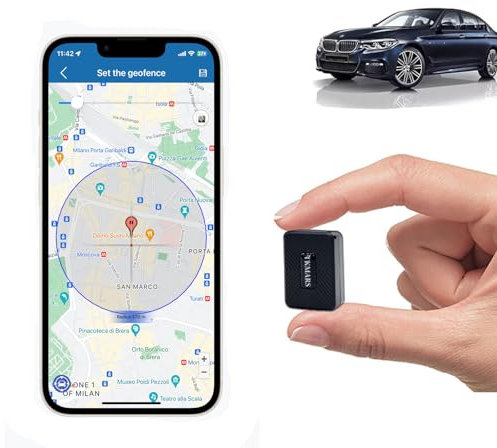 Mini Localizzatore GPS con Microfono senza Abbonamento, Piccolo Localizzatore GPS in Tempo Reale Impermeabile Anti Smarrimento per Moto Camion Scooter Barca Camper TK913 1500mAh
