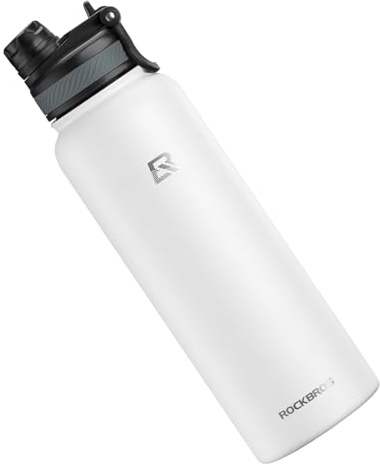 ROCKBROS Trinkflasche Edelstahl 550ml/650ml/1000ml/1200ml Isoliert BPA-Frei | Auslaufsicher, Wasserflasche für Fahrrad Outdoor Wandern Sport