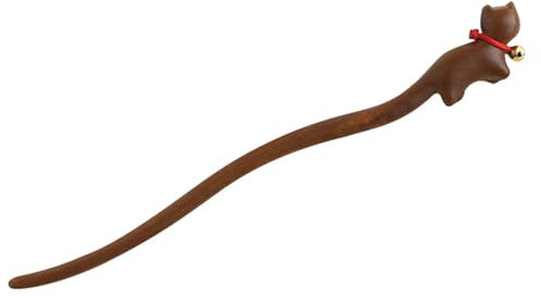 OAJABBGE Einzigartige Katzen Haarnadel Katzen Haarspange Holz Textur Haarschmuck Accessoire Haarspange Geschenk Für Modefrau Und Mädchen