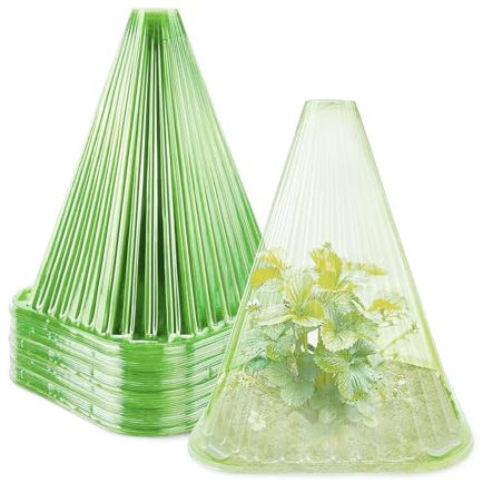 OPPWONG Rose Cones for Winter Protection, 30PCS Reusable Bell Plant Cover Plant Protectors from Animals Cloches for Plants Plant Covers Protectors for Plants Seed Starting Greenhouse