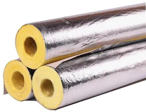 Tubo de espuma aislante de tuberías para tuberías de calefacción industrial, algodón y lana de vidrio, aislamiento térmico y frío (ID133MM/THK50MM)