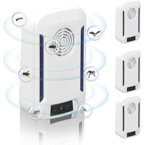 2025 Upgraded Ultrasonic Pest Repeller, 4pack Mouse Repeller Plug in Indoor for Mice, Rats, Mosquitoes, Cockroach, Moths, Ants, Pest Repellent Ultrasonic Plug in Harmless to Pets and Human